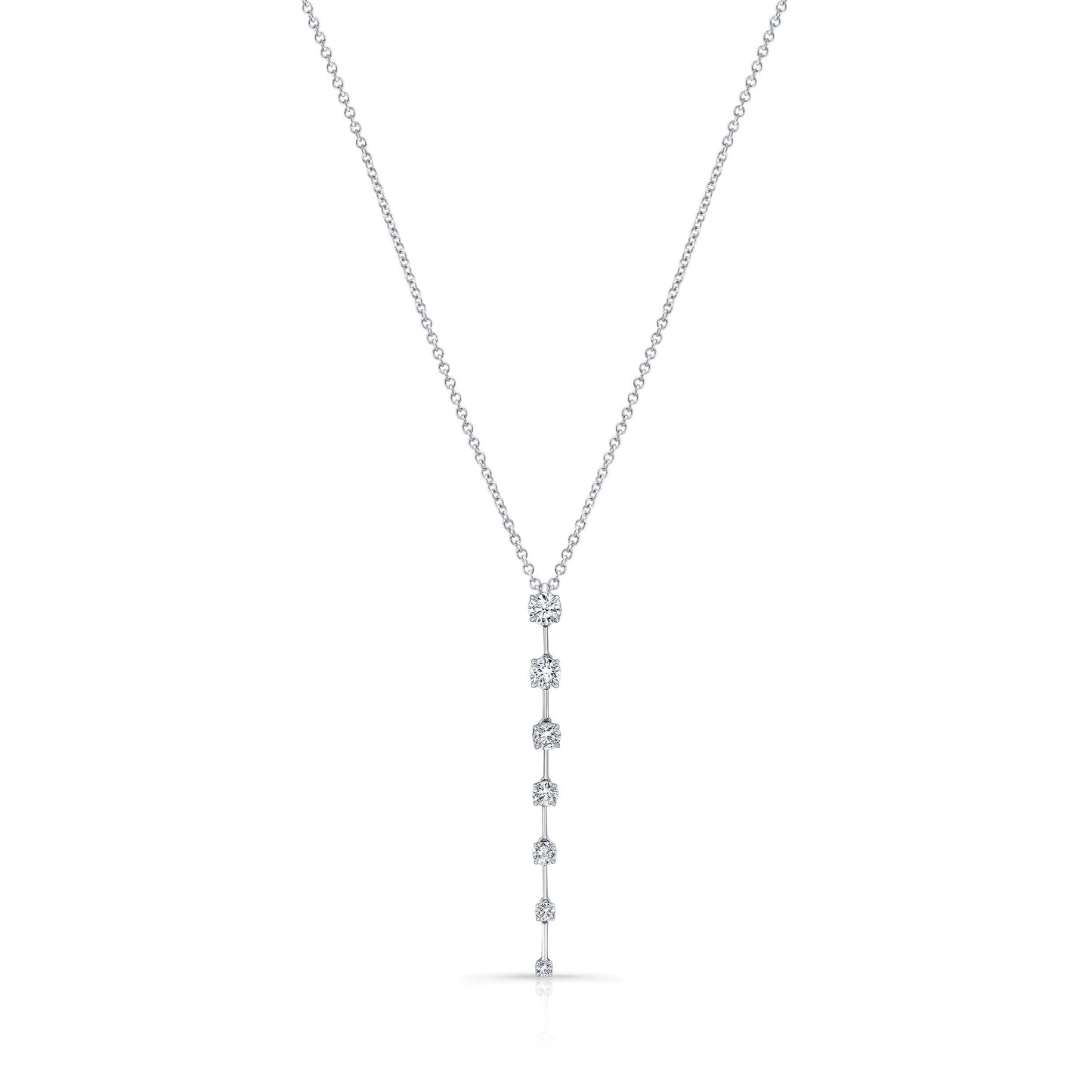 Seven Graduated Diamond Bar Pendant