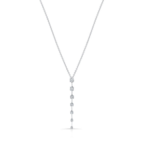 Seven Graduated Diamond Bar Pendant