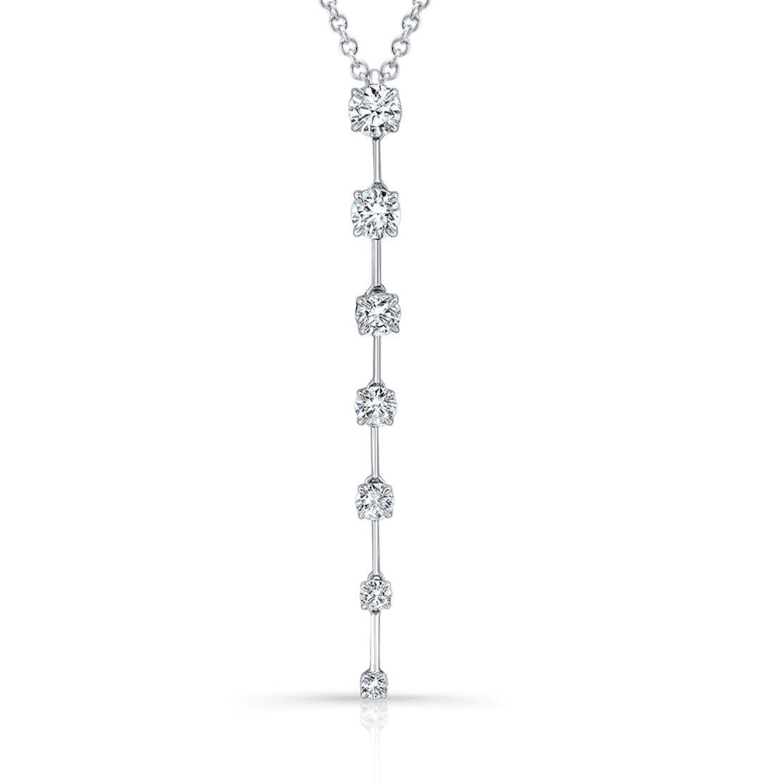 Seven Graduated Diamond Bar Pendant