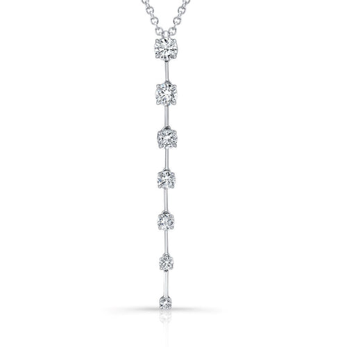 Seven Graduated Diamond Bar Pendant