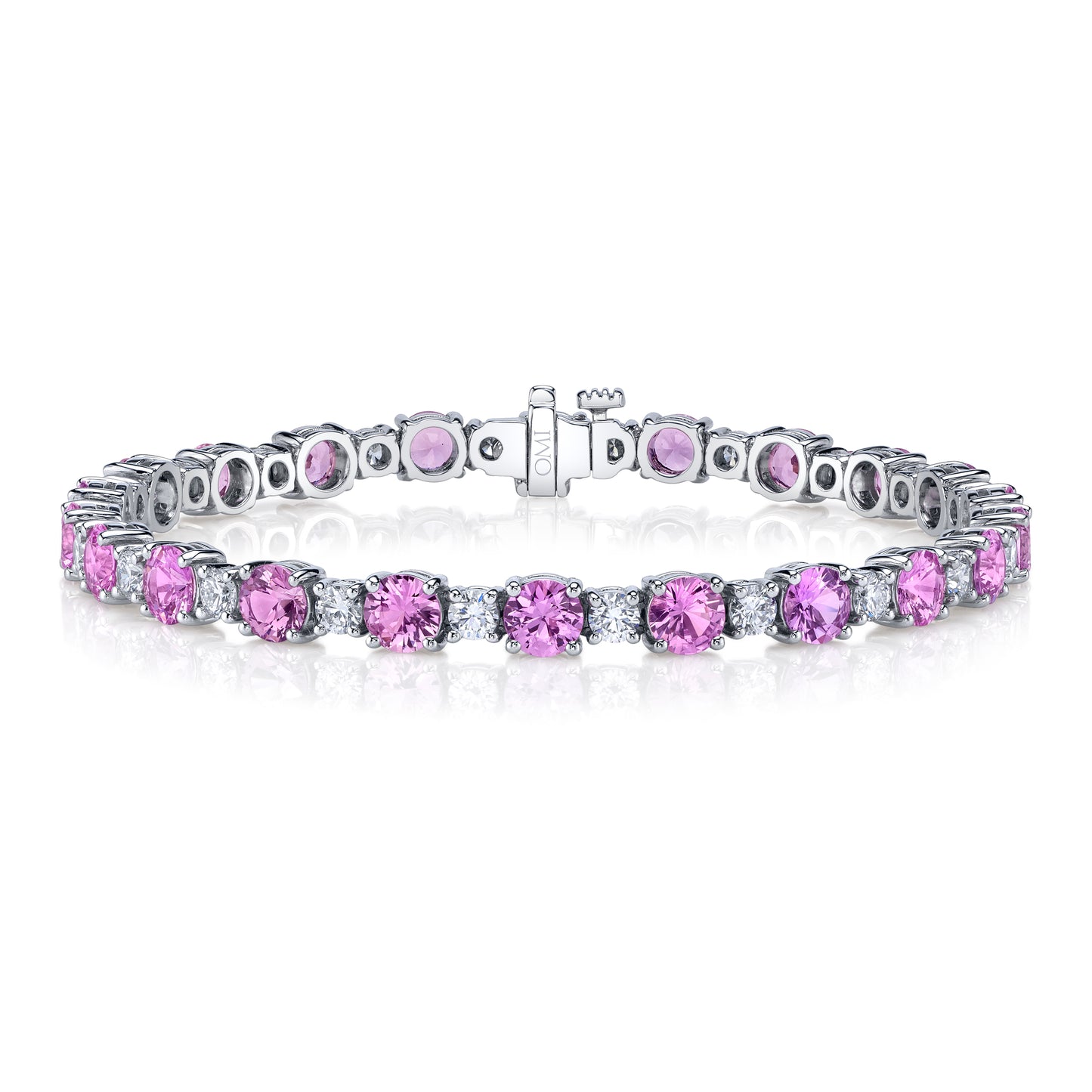 Pink Sapphire and Diamond Bracelet