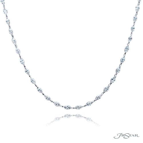 Marquise Cut Diamond Line Necklace