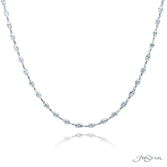 Marquise Cut Diamond Line Necklace