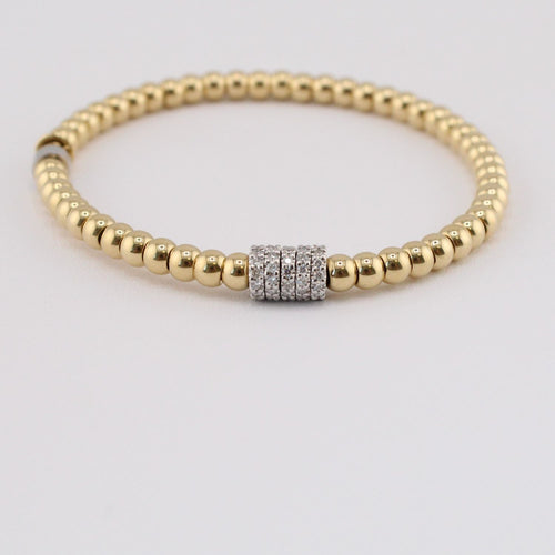 Diamond Rondelle 4 MM Stretch Bracelet