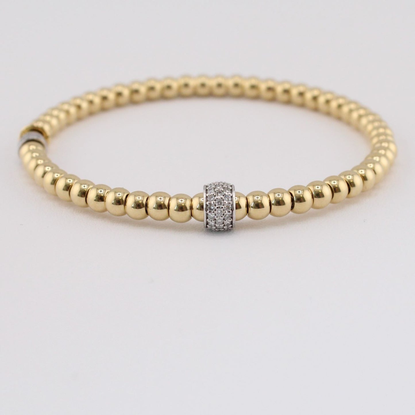 Stretch Bracelet with Diamond Pave Ball