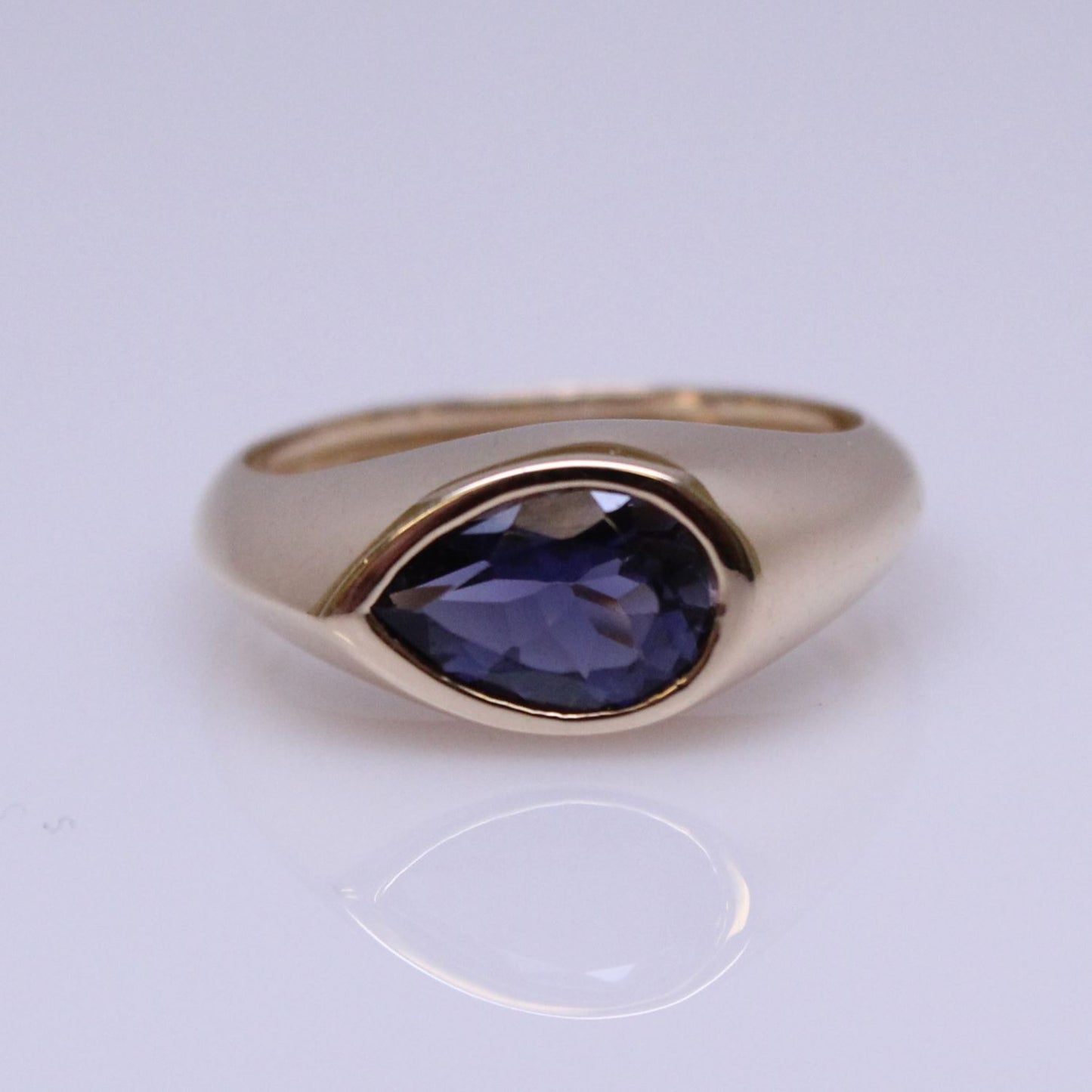 Iolite Bezel Set Ring