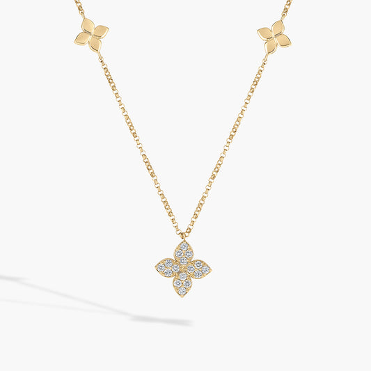 Love by the Yard Collection Five-Station Flower Necklace