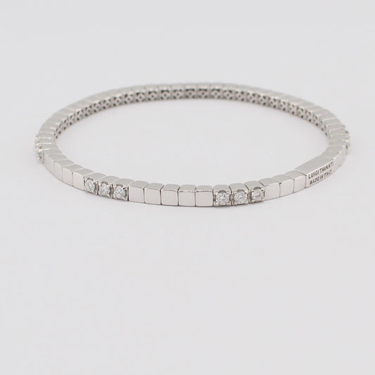 3MM Cube Stretch Bracelet with Diamonds