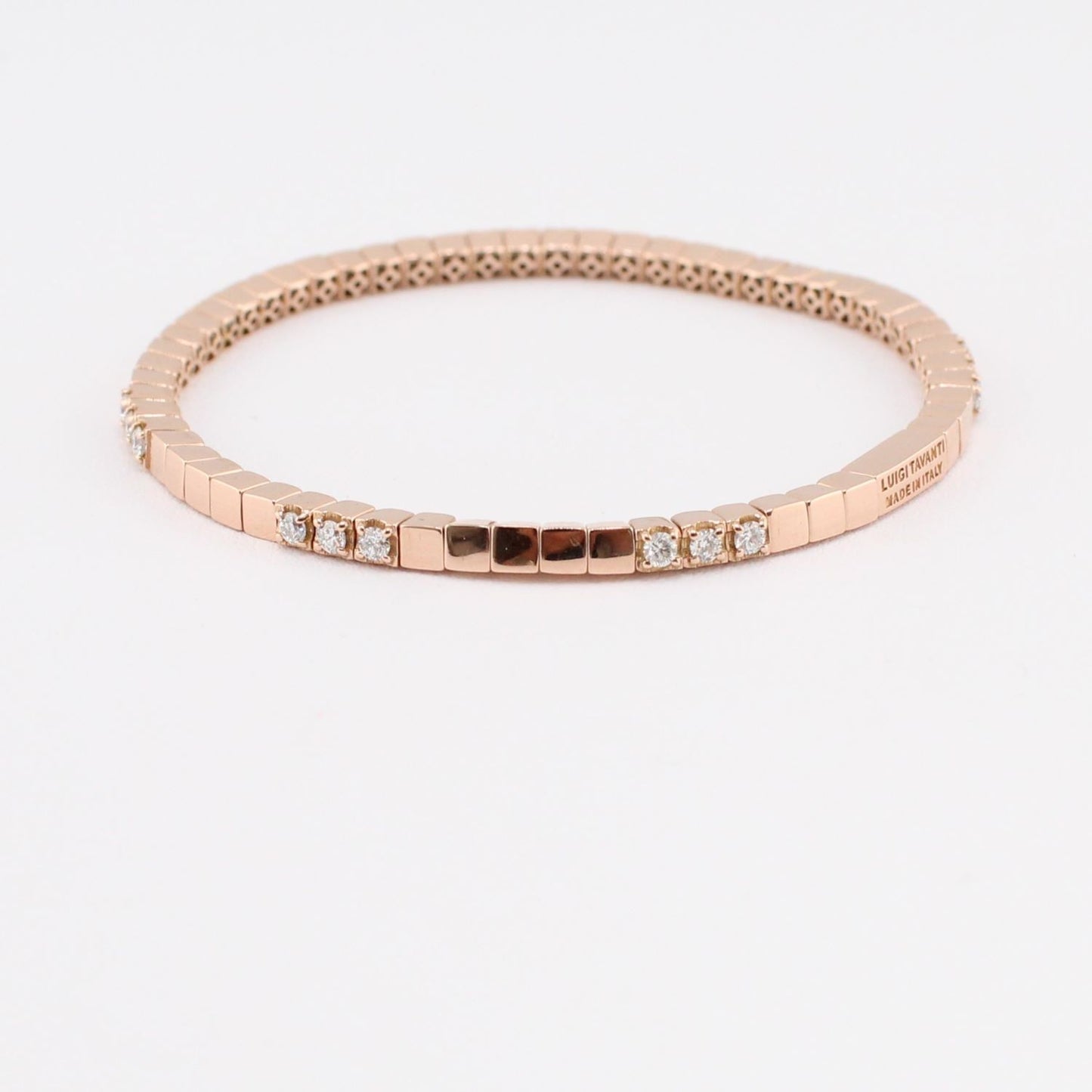 3MM Cube Stretch Bracelet with Diamonds