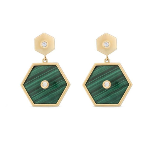 Baia Sommersa Collection Malachite Earrings