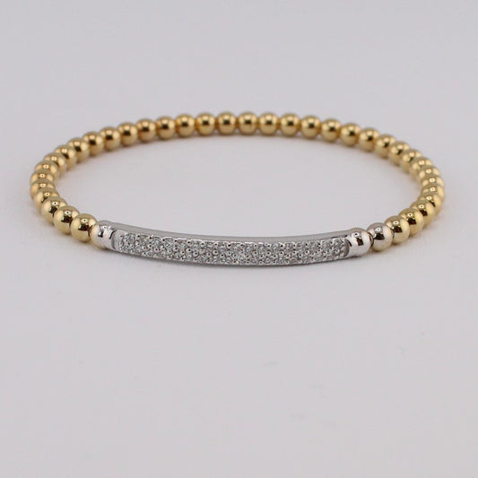 Two-Row Diamond Stretch Bracelet