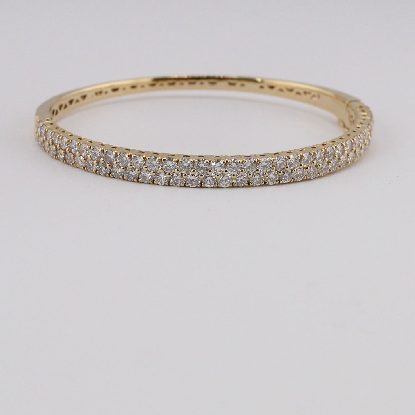 Two-Row Diamond Bangle Bracelet