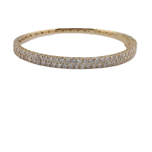 Two-Row Diamond Bangle Bracelet