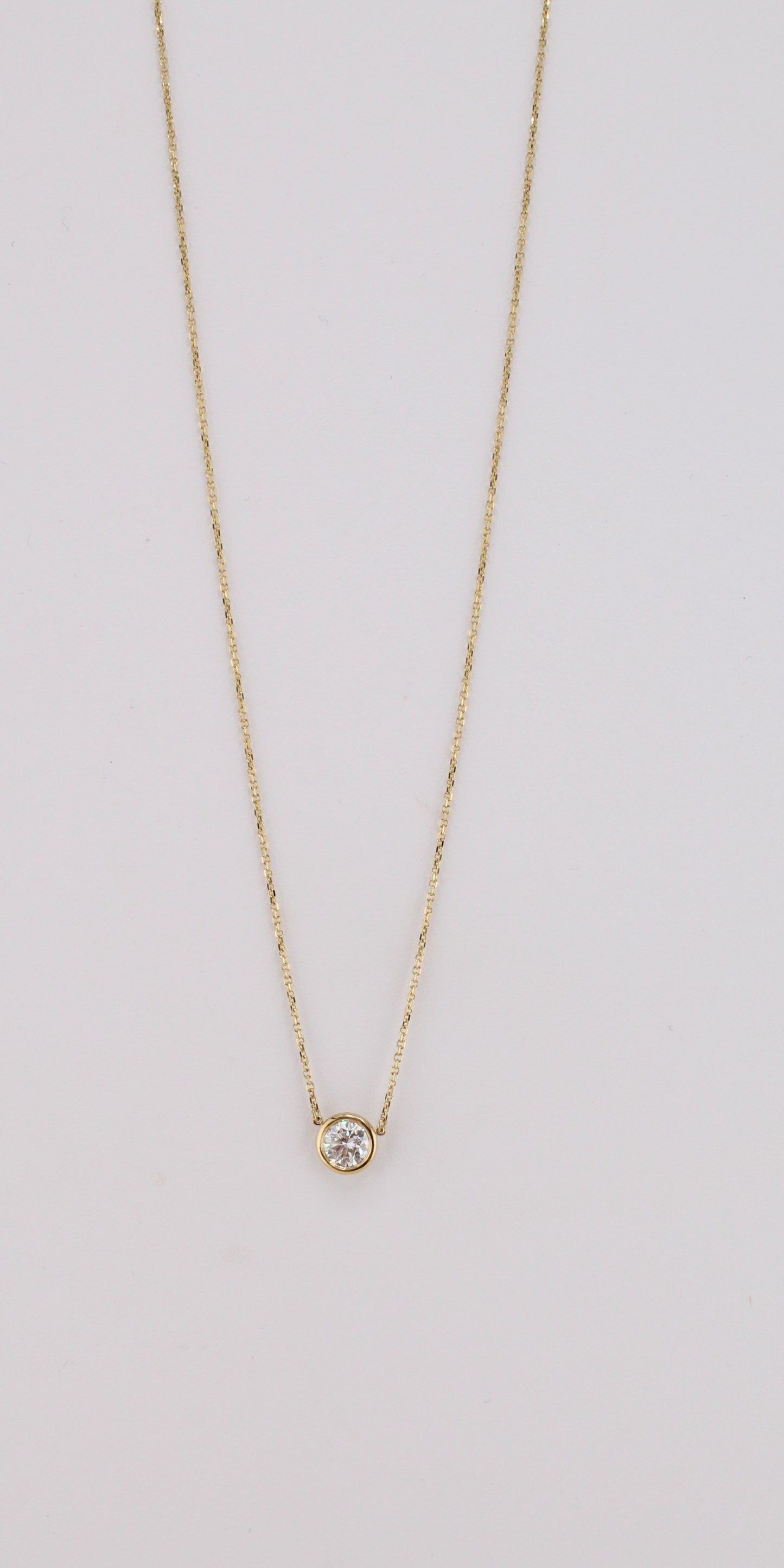 Diamonds-by-the-Yard Solitaire Station Necklace