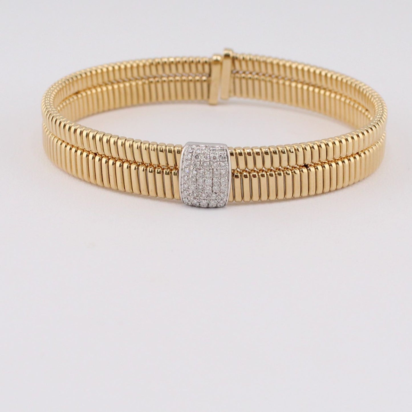 Flexible Coil Diamond  Bangle Bracelet