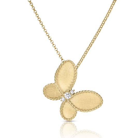 Jasmine Collection Diamond Butterfly Necklace