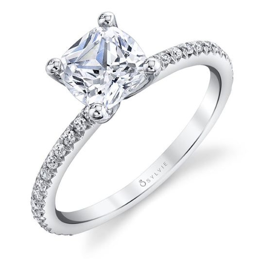 Adorlee Collection Diamond Shoulder Engagement Mounting