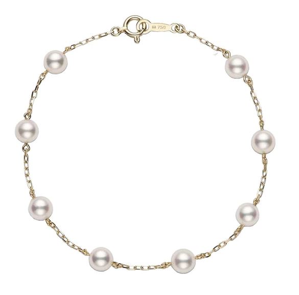 Akoya Collection Pearl Station Bracelet