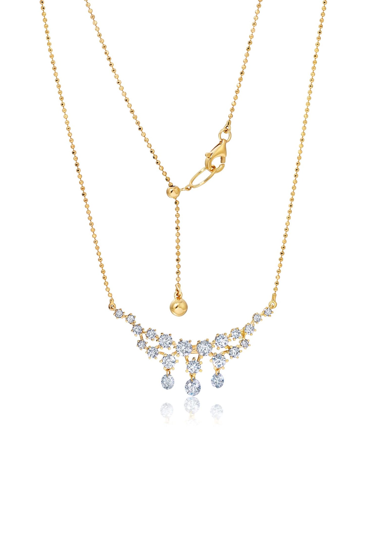 Floating Collection Diamond Bib Necklace