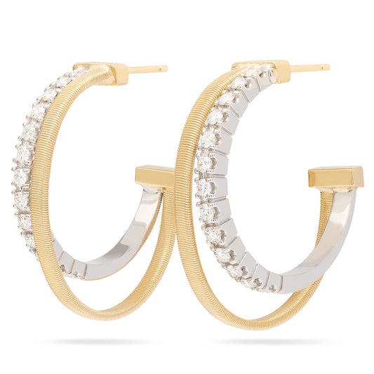 Masai Collection Diamond Hoop Earrings