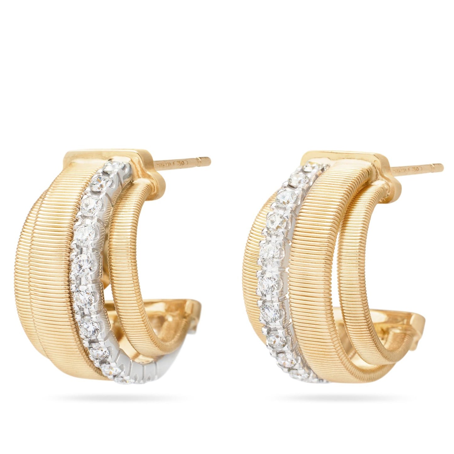 Masai Collection Diamond Hoop Earrings