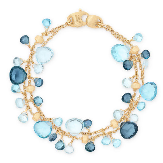 Paradise Collection Blue Topaz Double Strand Bracelet
