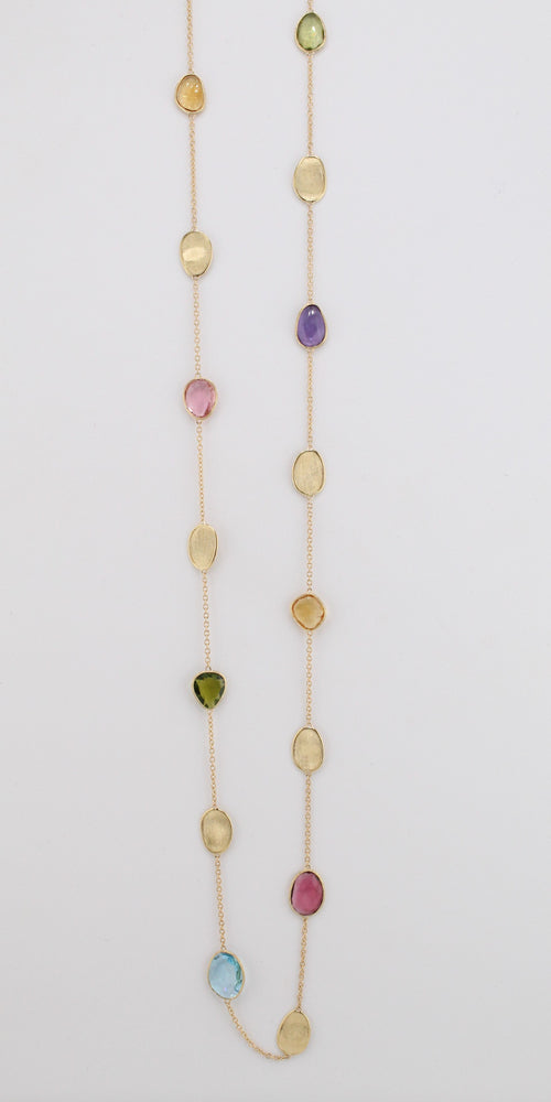 Lunaria Collection Mixed Gemstone Station Necklace