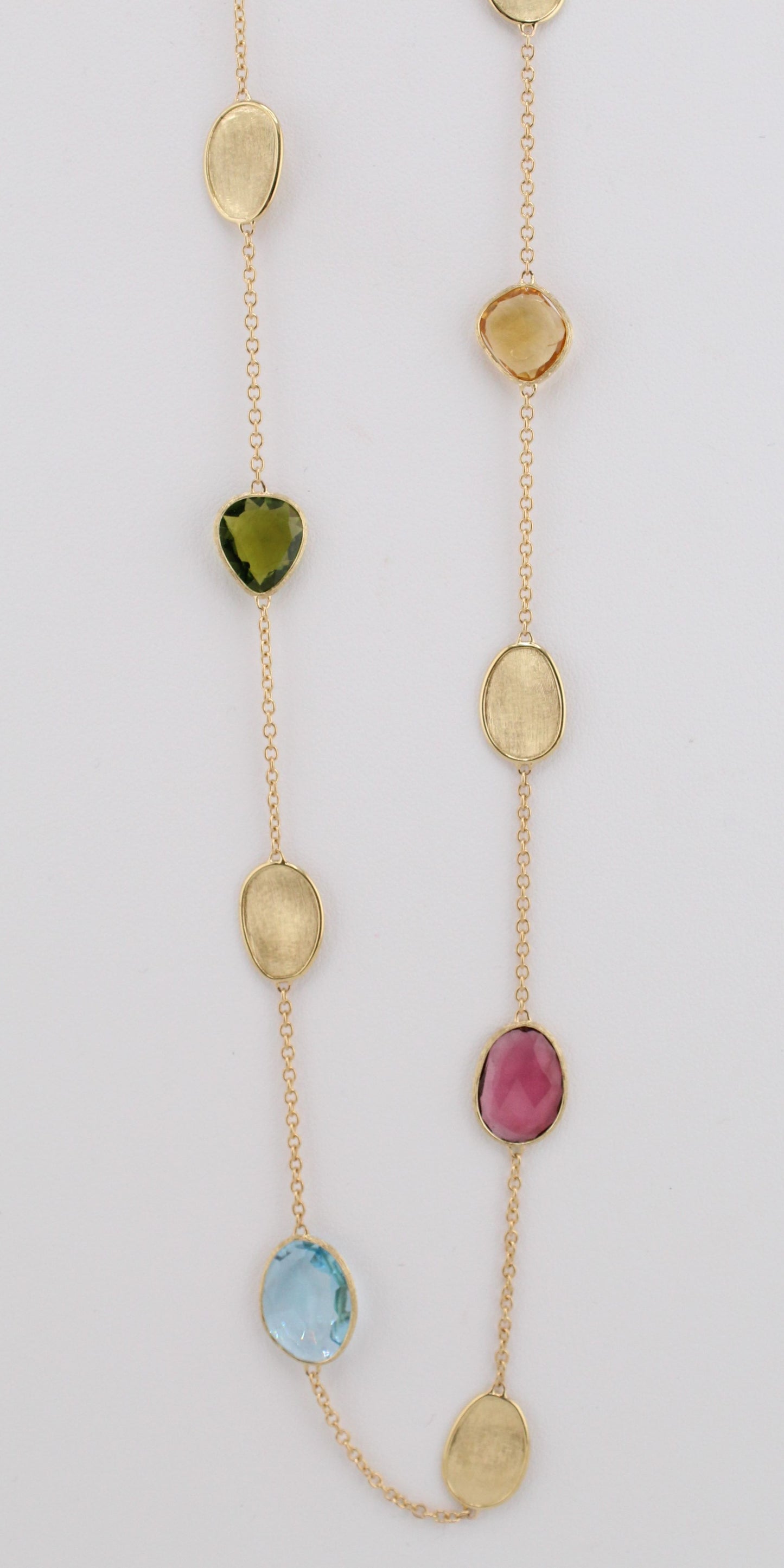 Lunaria Collection Mixed Gemstone Station Necklace