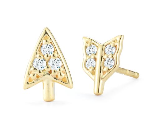 Broken Arrow Stud Earrings