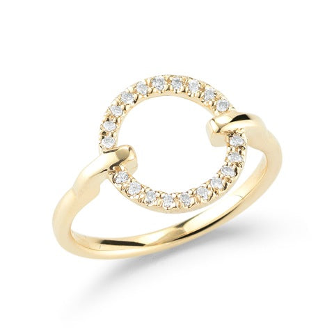 Diamond Lock Circle Ring