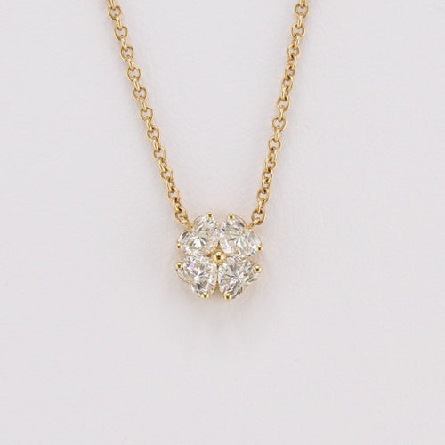 4-Heart Cut Diamond Pendant
