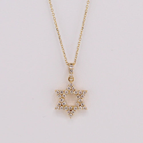 Diamond Star of David Pendant