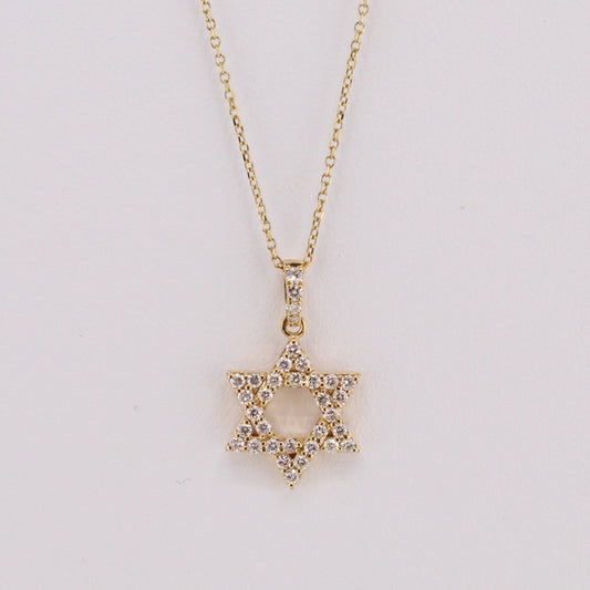 Diamond Star of David Pendant
