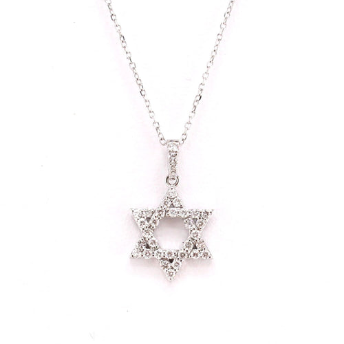 Diamond Star of David Pendant