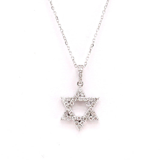 Diamond Star of David Pendant