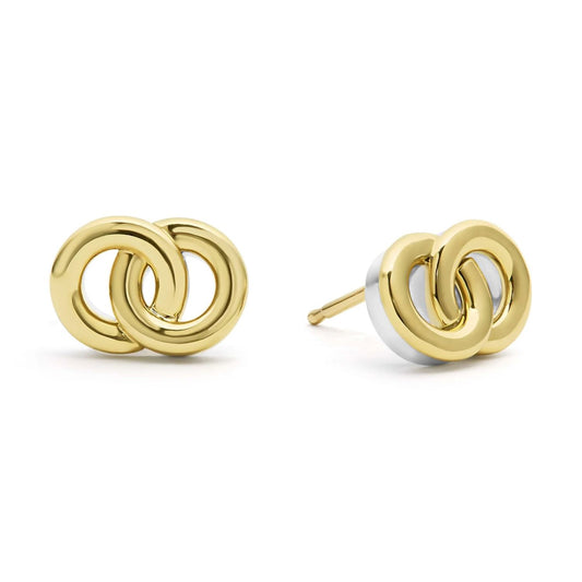 Signature Caviar Collection Interlocking Stud Earrings