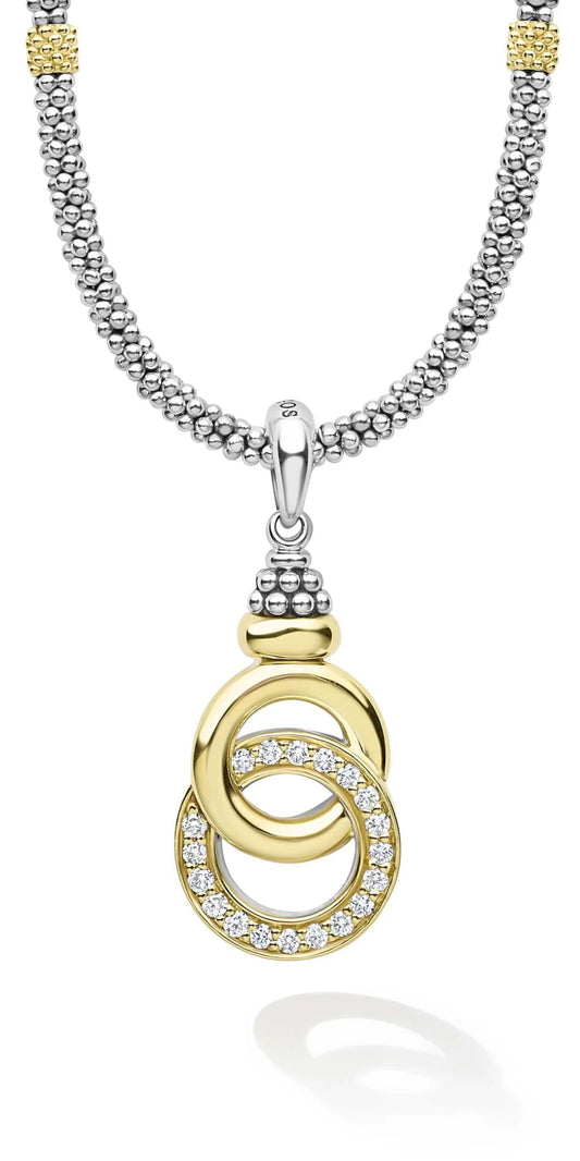 Signature Caviar Collection Interlocking Diamond Pendant Necklace