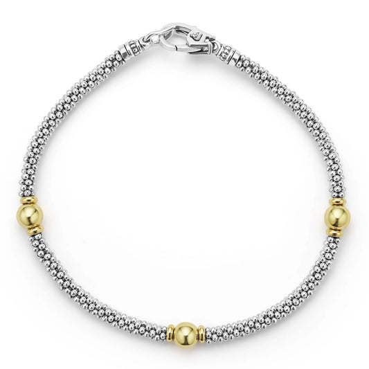 Signature Caviar Collection Two-Tone Station Bracelet