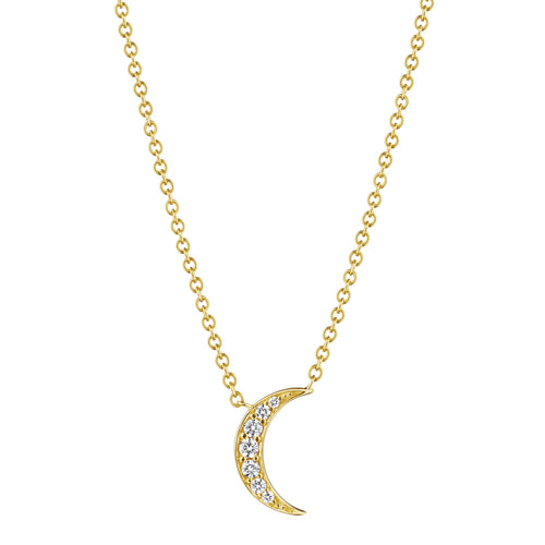 Petite Penny Collection Diamond Moon Pendant