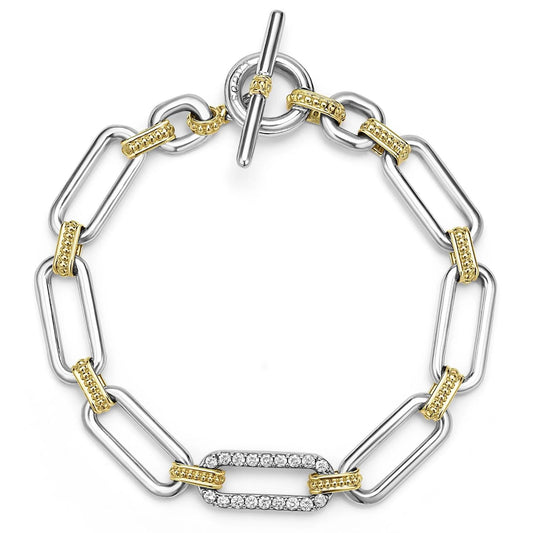 Signature Caviar Collection Diamond Link Bracelet