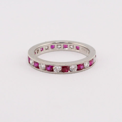 Ruby and Diamond Eternity Band