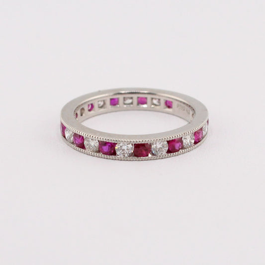 Ruby and Diamond Eternity Band