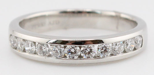 Channel Set Diamond Wedding Band