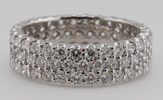 Three-Row Diamond Eternity Band