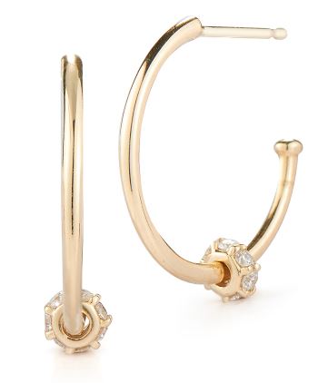 Diamond Leo Hoops