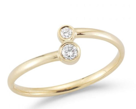 Diamond Bypass Jayne Ring