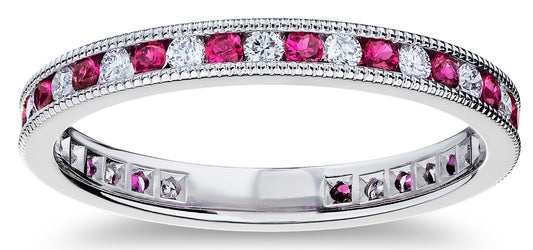 Ruby and Diamond Eternity Band