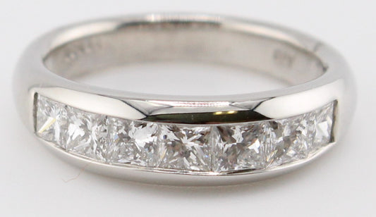 Princess Cut Diamond Channel Set Band