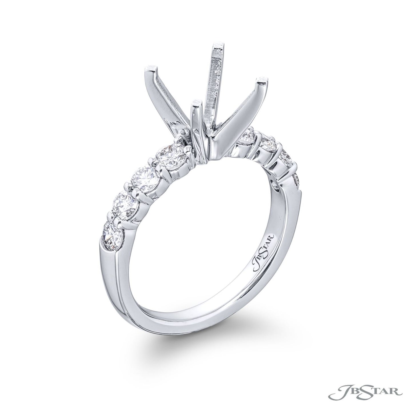 Platinum Shared Prong Diamond Mounting