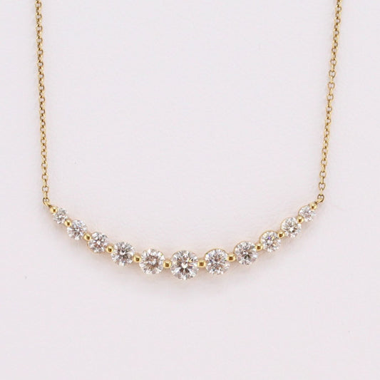 Diamond Smiley Bar Necklace
